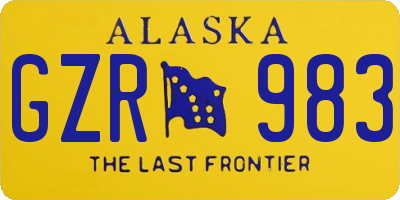 AK license plate GZR983