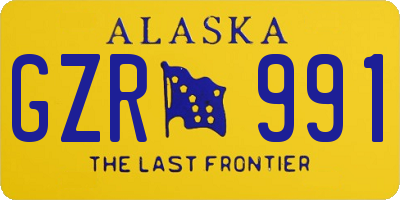 AK license plate GZR991