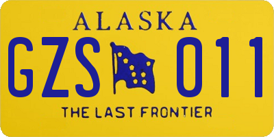 AK license plate GZS011