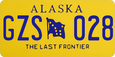 AK license plate GZS028