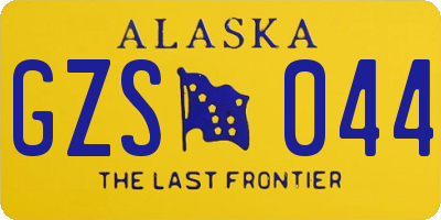 AK license plate GZS044