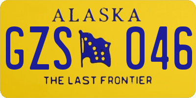 AK license plate GZS046