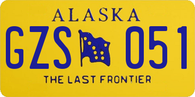 AK license plate GZS051