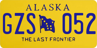 AK license plate GZS052