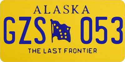 AK license plate GZS053