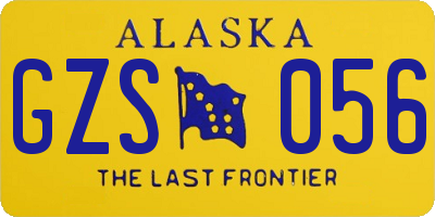 AK license plate GZS056