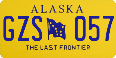 AK license plate GZS057