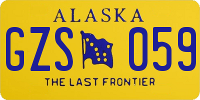 AK license plate GZS059