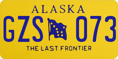 AK license plate GZS073