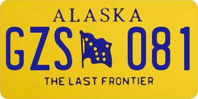 AK license plate GZS081