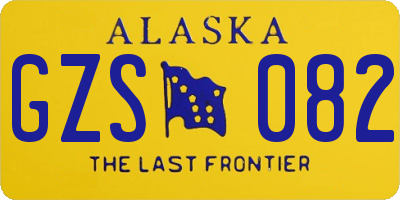 AK license plate GZS082