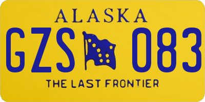 AK license plate GZS083