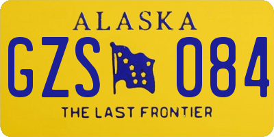 AK license plate GZS084