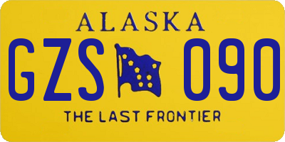 AK license plate GZS090