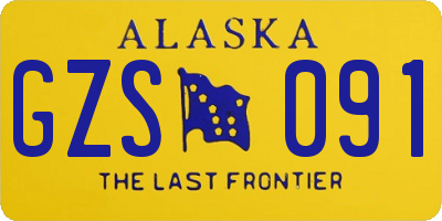 AK license plate GZS091