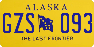 AK license plate GZS093