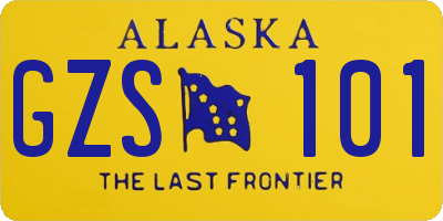 AK license plate GZS101