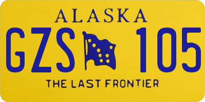 AK license plate GZS105