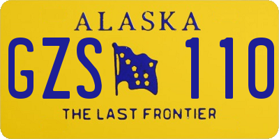 AK license plate GZS110