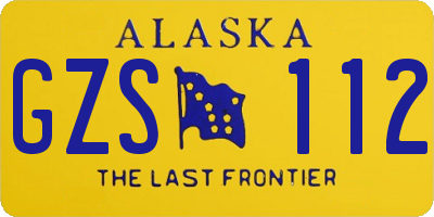 AK license plate GZS112