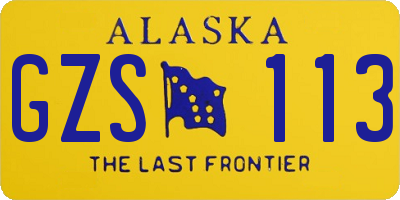 AK license plate GZS113