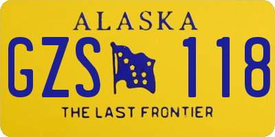 AK license plate GZS118