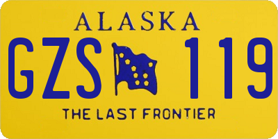 AK license plate GZS119