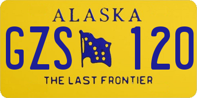 AK license plate GZS120