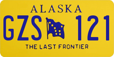 AK license plate GZS121