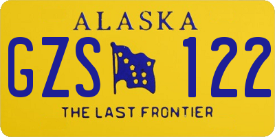 AK license plate GZS122