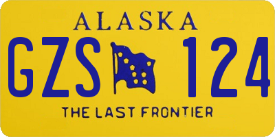 AK license plate GZS124