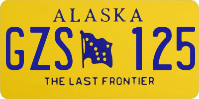 AK license plate GZS125