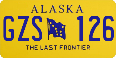 AK license plate GZS126