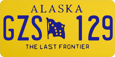 AK license plate GZS129