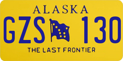 AK license plate GZS130