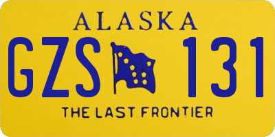 AK license plate GZS131