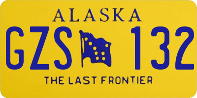 AK license plate GZS132