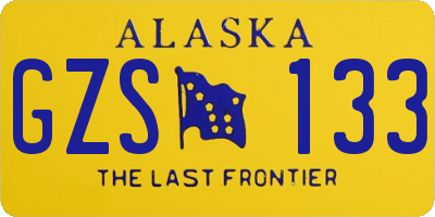 AK license plate GZS133