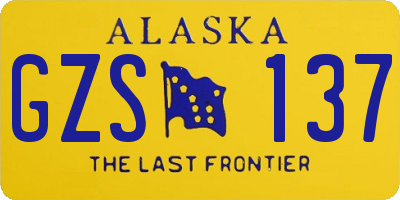 AK license plate GZS137