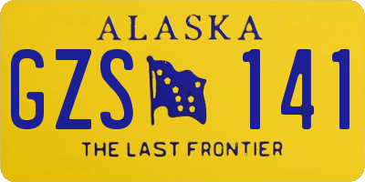 AK license plate GZS141