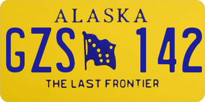 AK license plate GZS142