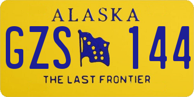 AK license plate GZS144