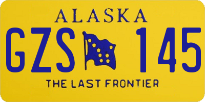 AK license plate GZS145