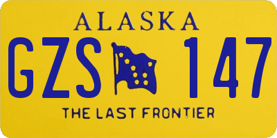 AK license plate GZS147