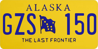 AK license plate GZS150