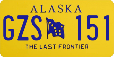 AK license plate GZS151