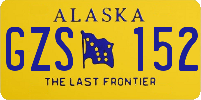 AK license plate GZS152