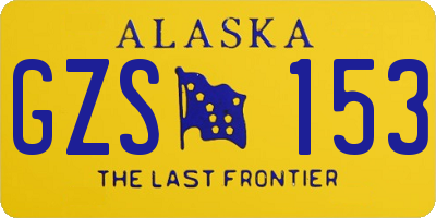 AK license plate GZS153