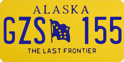 AK license plate GZS155