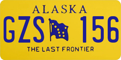 AK license plate GZS156